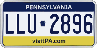 PA license plate LLU2896