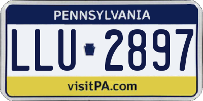 PA license plate LLU2897