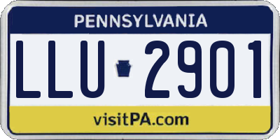 PA license plate LLU2901