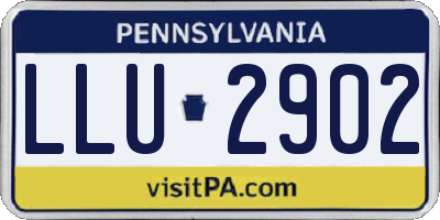PA license plate LLU2902