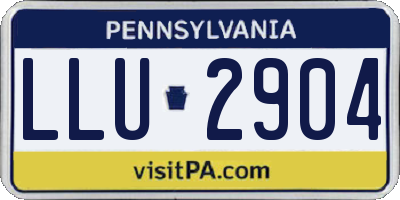 PA license plate LLU2904