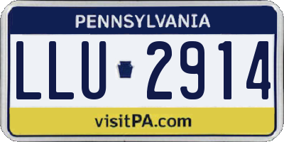 PA license plate LLU2914