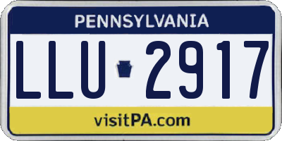 PA license plate LLU2917