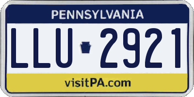 PA license plate LLU2921