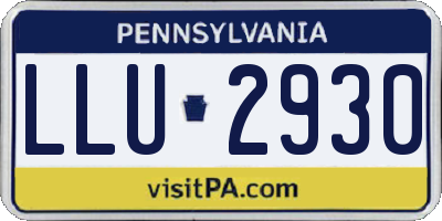 PA license plate LLU2930