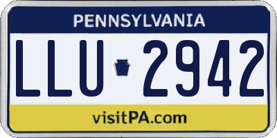 PA license plate LLU2942