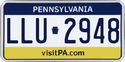 PA license plate LLU2948