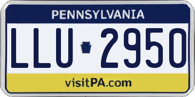 PA license plate LLU2950