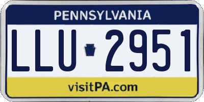 PA license plate LLU2951