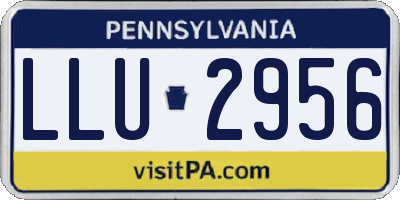 PA license plate LLU2956