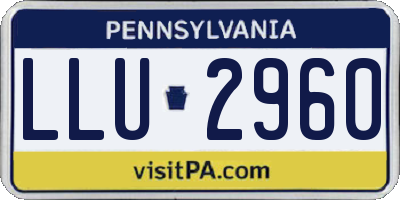 PA license plate LLU2960