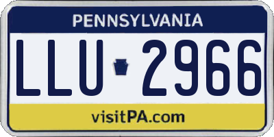 PA license plate LLU2966