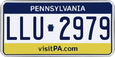 PA license plate LLU2979