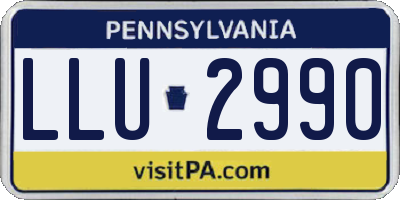 PA license plate LLU2990