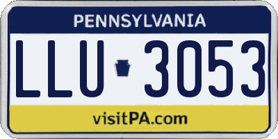 PA license plate LLU3053