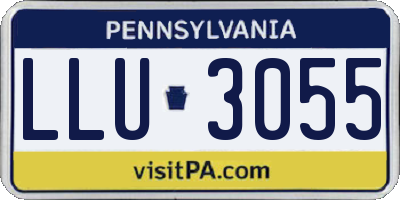 PA license plate LLU3055