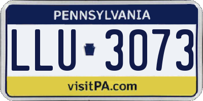 PA license plate LLU3073