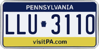 PA license plate LLU3110