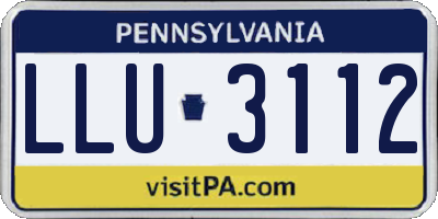 PA license plate LLU3112