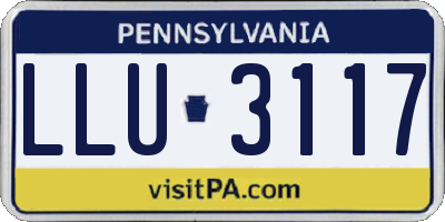 PA license plate LLU3117
