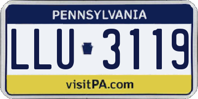 PA license plate LLU3119