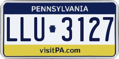 PA license plate LLU3127