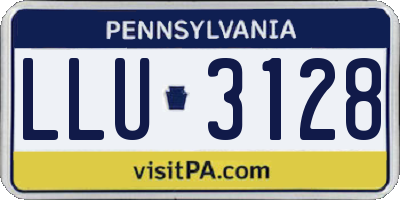 PA license plate LLU3128