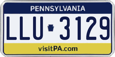 PA license plate LLU3129