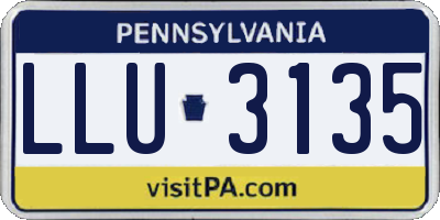 PA license plate LLU3135