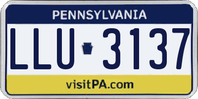 PA license plate LLU3137