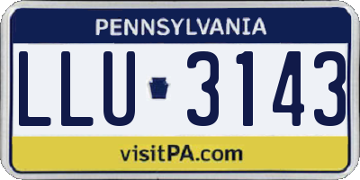 PA license plate LLU3143
