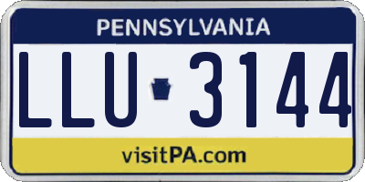 PA license plate LLU3144