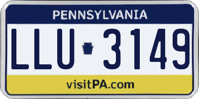 PA license plate LLU3149
