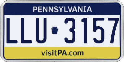 PA license plate LLU3157