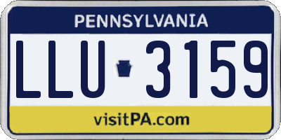 PA license plate LLU3159