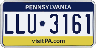PA license plate LLU3161