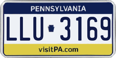 PA license plate LLU3169