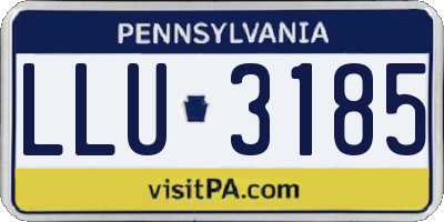 PA license plate LLU3185