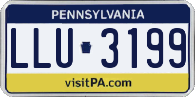 PA license plate LLU3199