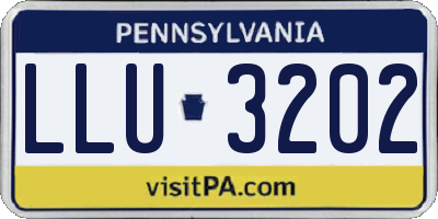 PA license plate LLU3202