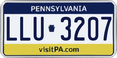 PA license plate LLU3207