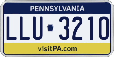 PA license plate LLU3210