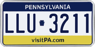 PA license plate LLU3211