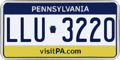 PA license plate LLU3220