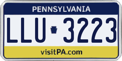 PA license plate LLU3223