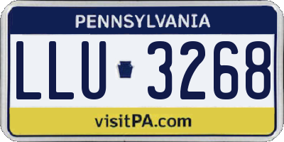 PA license plate LLU3268