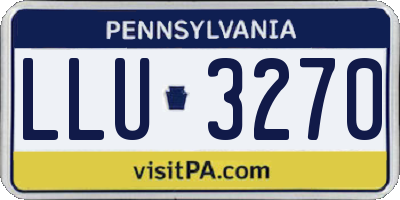 PA license plate LLU3270
