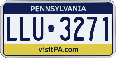 PA license plate LLU3271
