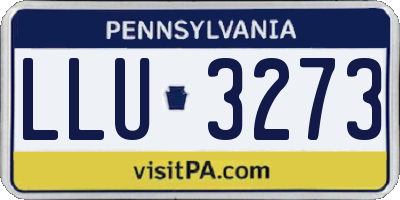 PA license plate LLU3273