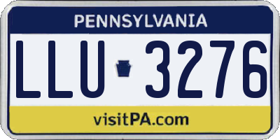 PA license plate LLU3276